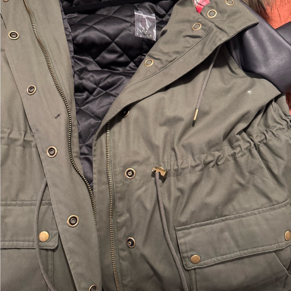 Torrid Olive Utility Jacket with Black Lining